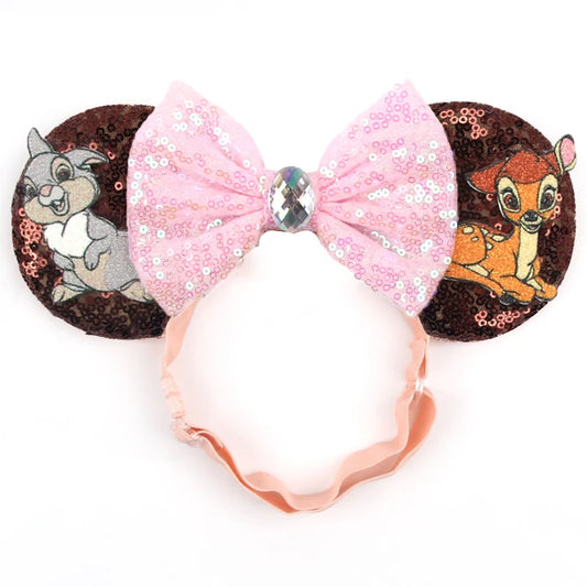 Bambi And Thumper Disney Mouse Ears Adjustable Elastic Headband For Babies, Kids, And Adults