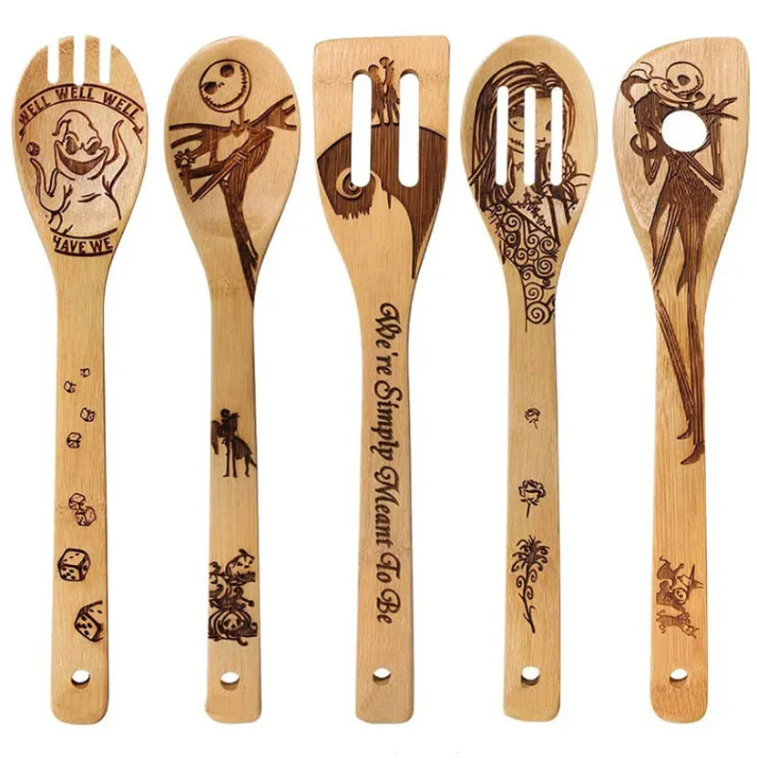 Disney 5pcs Spatula Wooden Spatula Kitchen Supplies