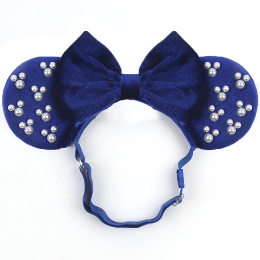 Blue Disney Mouse Ears Adjustable Elastic Headband For Babies, Kids, And Adults