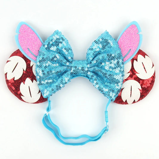 Lilo And Stitch Mouse Ears Adjustable Elastic Headband For Babies, Kids, And Adults