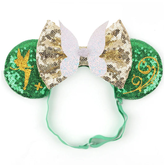 Tinker Bell Disney Mouse Ears Adjustable Elastic Headband For Babies, Kids, And Adults