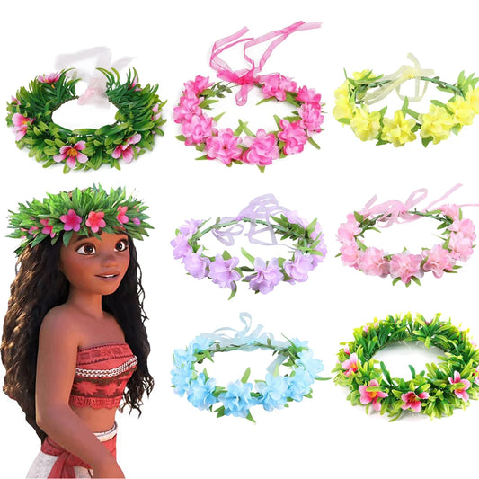 Disney Moana Garland Wreath Women/Girl Hair Accessories Floral Hoop Flower Crown