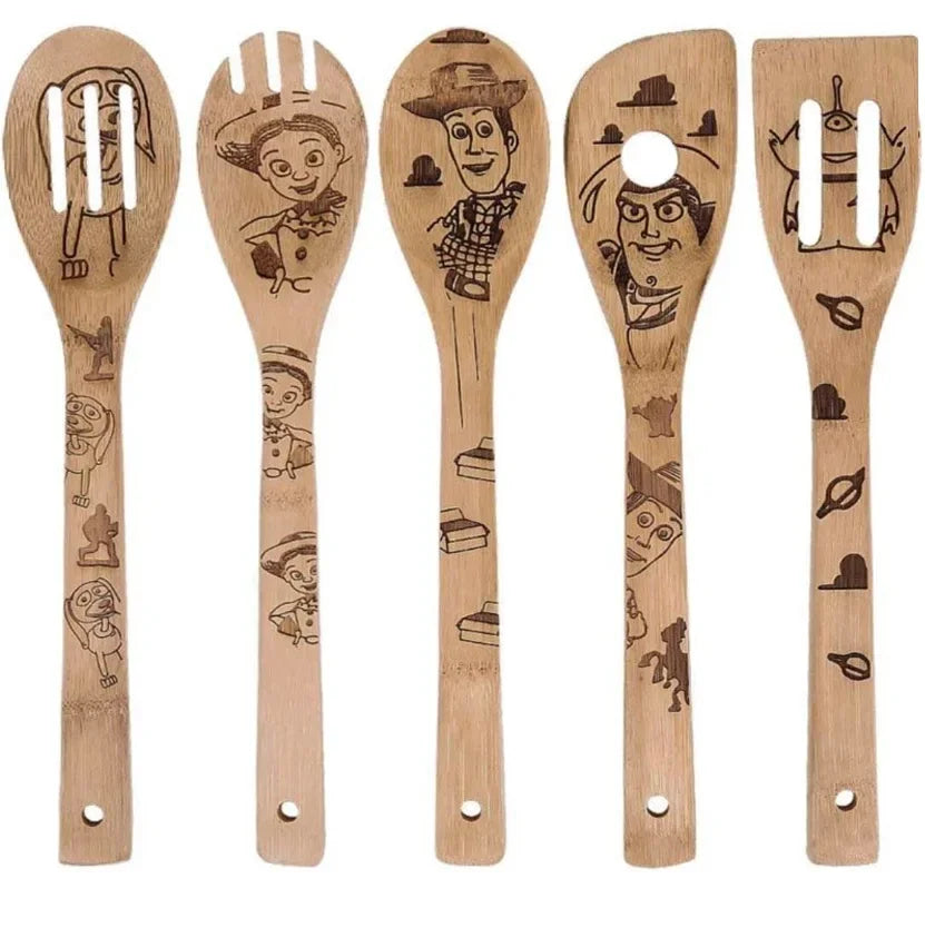 Disney 5pcs Spatula Wooden Spatula Kitchen Supplies