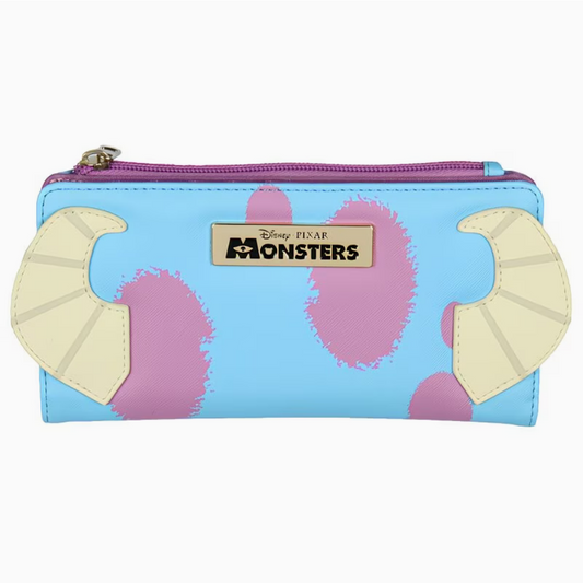 Disney Monsters Inc. Sulley 3D Horns Snap Closure Faux Leather Zip Wallet - Ambrie