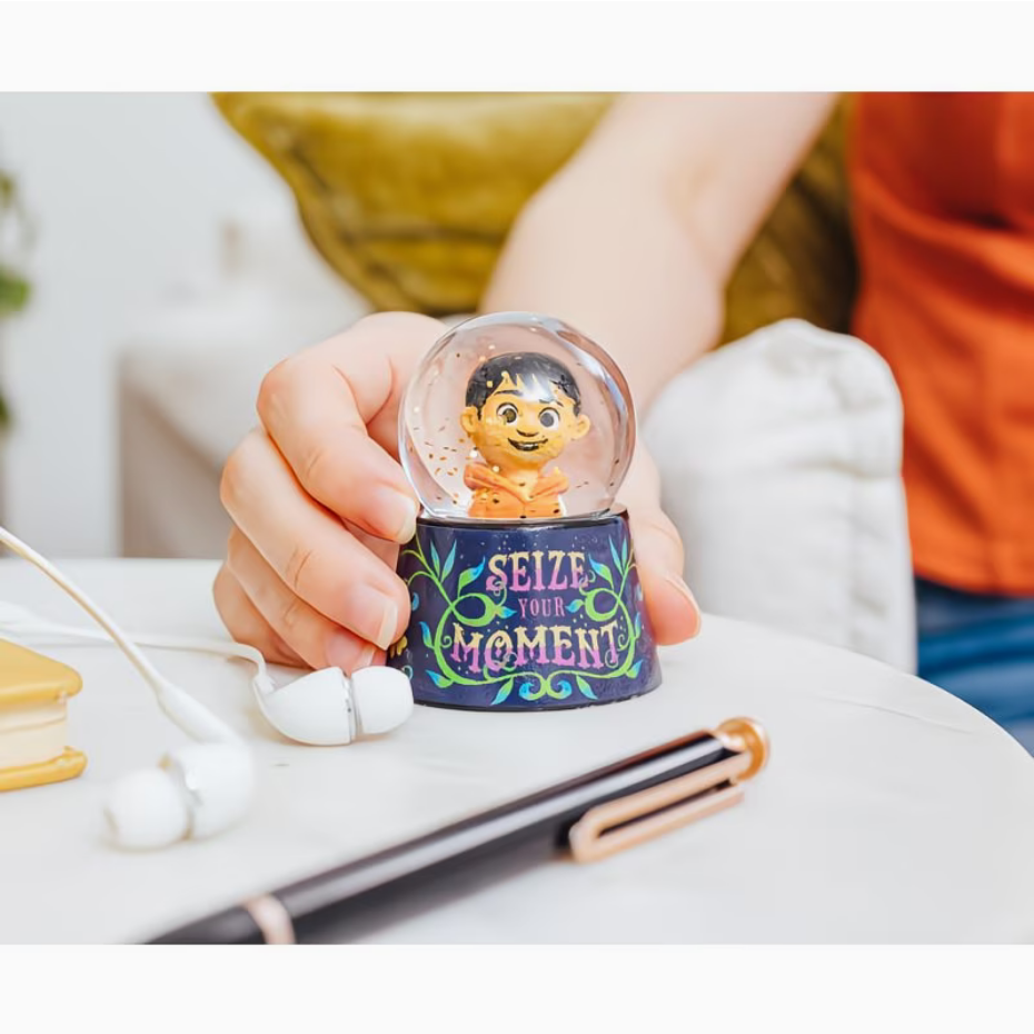 Disney Pixar Coco "Seize Your Moment" Mini Light-Up Snow Globe | 3 Inches Tall - Ambrie