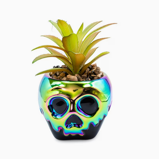 Disney Villains Poison Apple Mini Ceramic Planter with Artificial Succulent - Ambrie