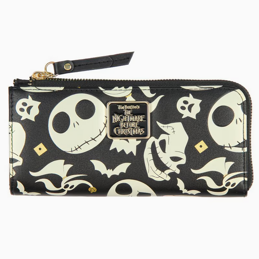 Disney Nightmare Before Christmas Jack Skellington Zero Oogie Boogie Zip Wallet - Ambrie