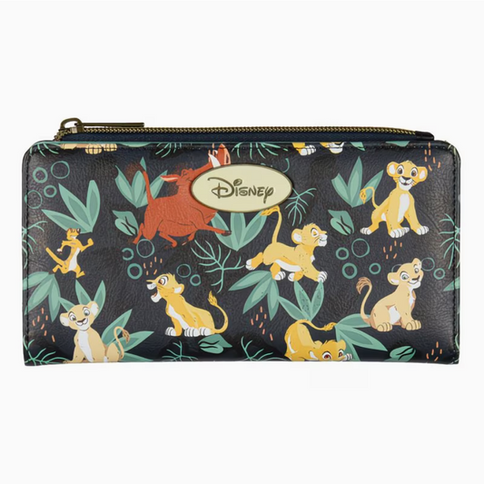 Disney The Lion King Simba and Friends Faux Leather Bi-Fold Snap Wallet - Ambrie