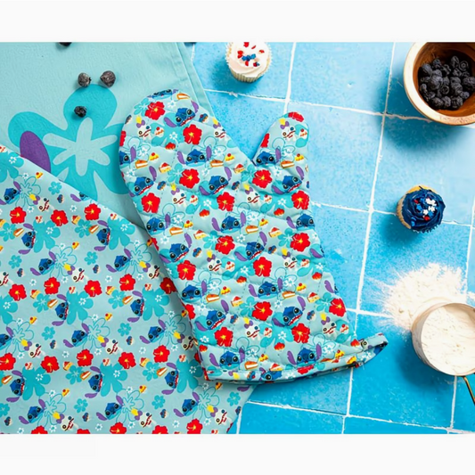 Disney Lilo & Stitch Kitchen Oven Mitt Pot Holder | Thick Heat-Resistant Glove For Cooking - Ambrie