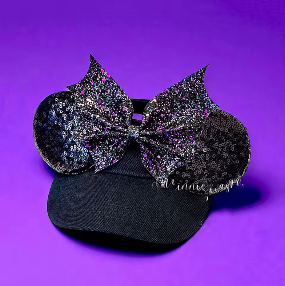 Midnight Sparkle Halloween Mouse Ear Headband – Adult