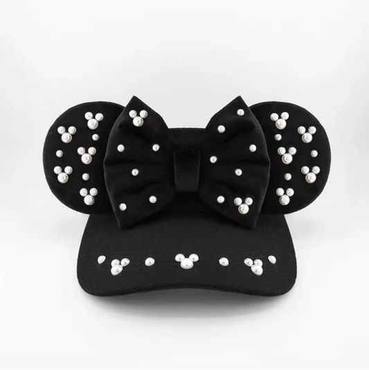 Black Rhinestone Mouse Ear Headband – Adult - Ambrie