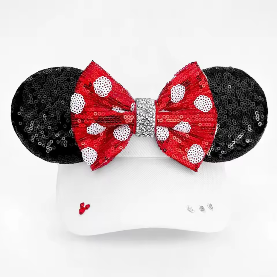 Classic Red Polka Dot Mouse Ear Headband – Adult