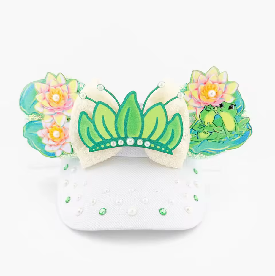 Bayou Princess Frog & Lily Pad Mouse Ear Headband – Adult
