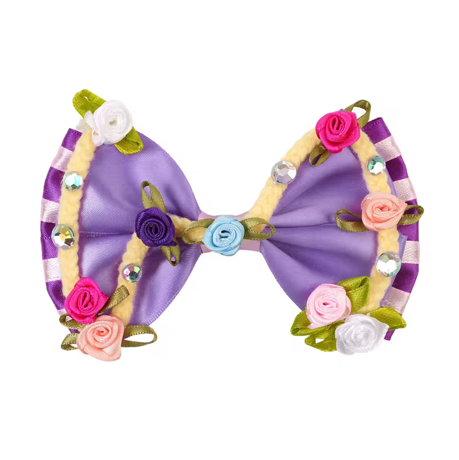Enchanted Tower Floral Bow Hair Clip