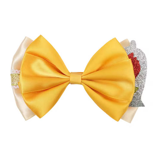 Belle Beauty And The Beast Bow Hair Clip