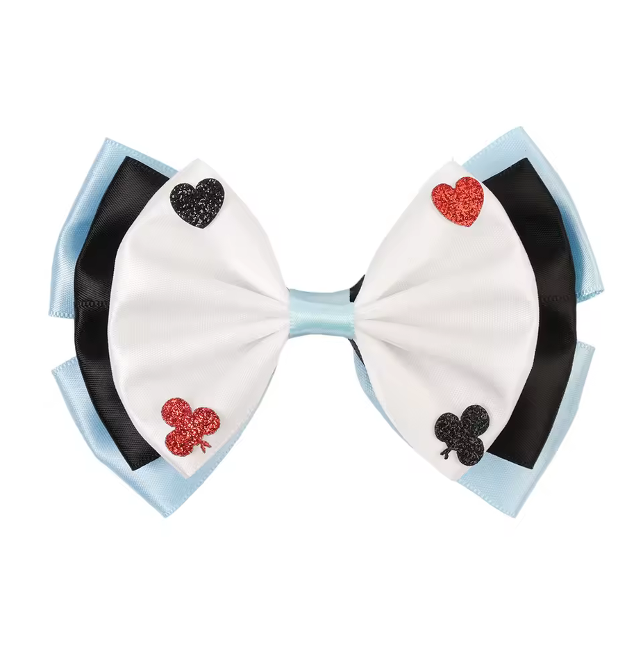 Alice In Wonderland Cards Bow Hair Clip