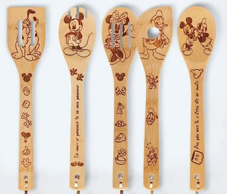 Disney 5pcs Spatula Wooden Spatula Kitchen Supplies