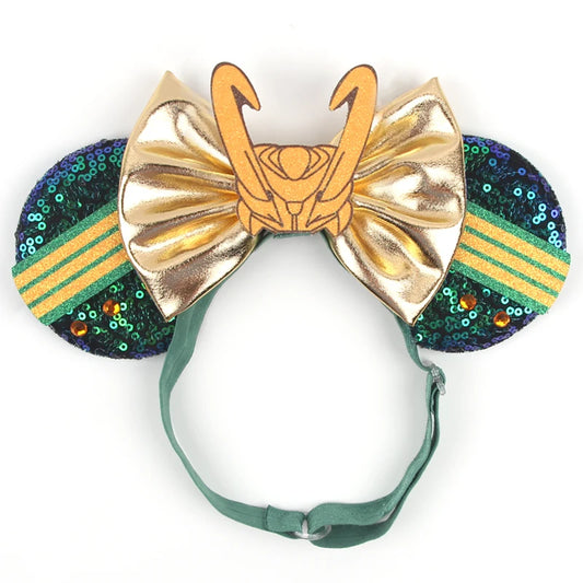 Loki Mouse Ears Adjustable Elastic Headband For Babies, Kids, And Adults