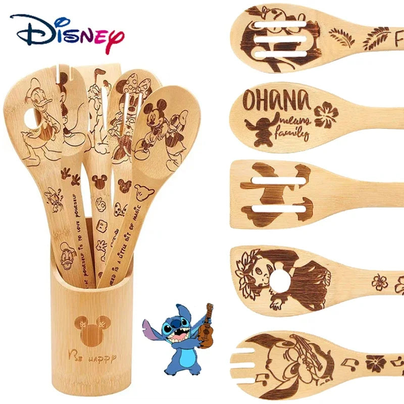 Disney 5pcs Spatula Wooden Spatula Kitchen Supplies