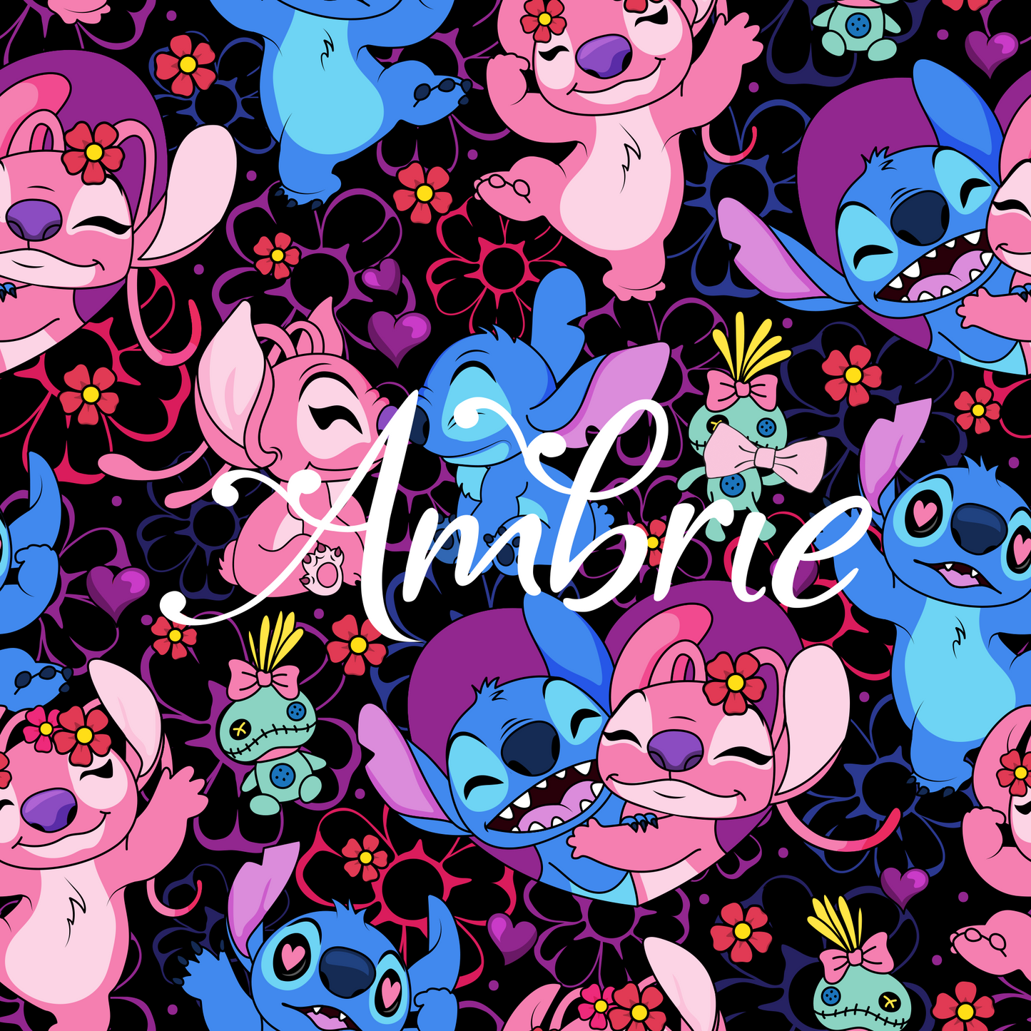 Besties Pattern, Magical Cartoon Seamless pattern, Fabric Sublimation