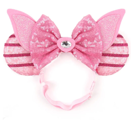 Piglet Disney Mouse Ears Adjustable Elastic Headband For Babies, Kids, And Adults