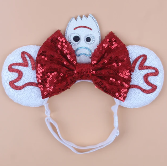 Toy Story Forky Disney Mouse Ears Adjustable Elastic Headband For Babies, Kids, And Adults