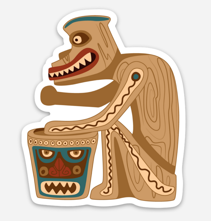 Tiki Plays The Drums Disney Sticker