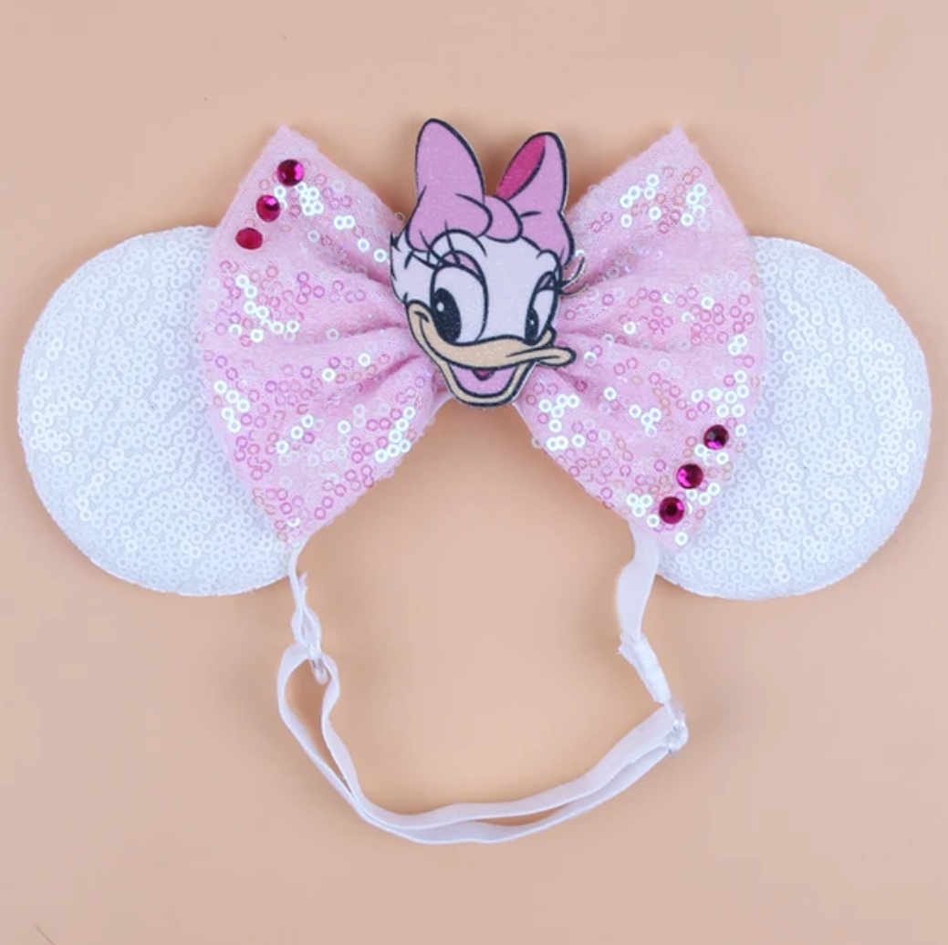 Daisy Duck Disney Mouse Ears Adjustable Elastic Headband For Babies, Kids, And Adults