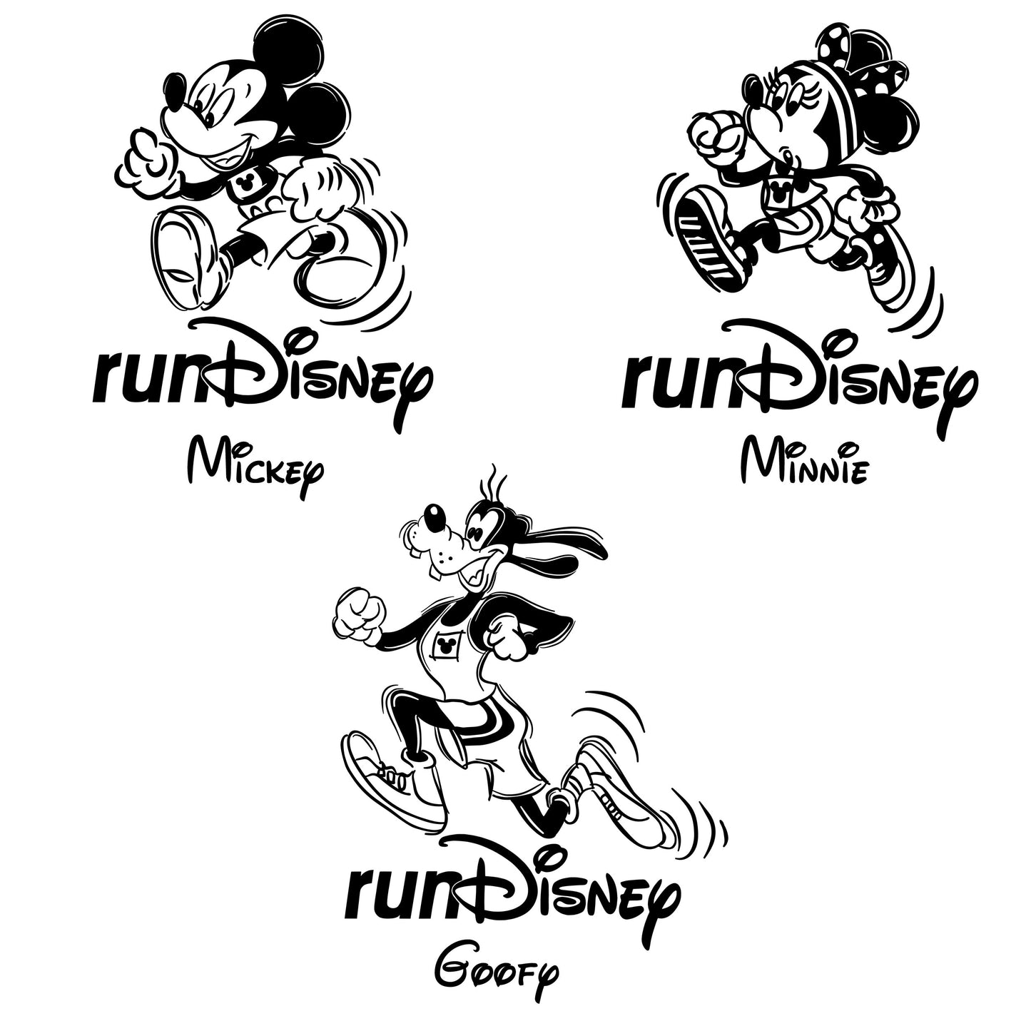 Customizable Family Run Disney Characters Graphic Tee - Pick Your Character