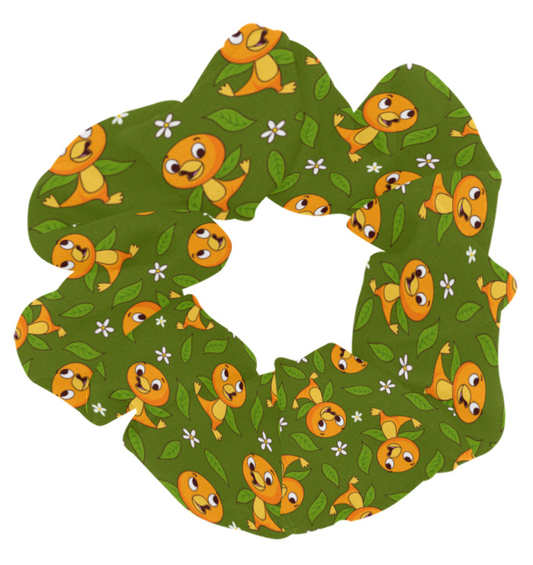 Orange Bird Hair Scrunchie