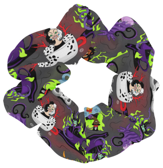 Villain Tea Cups Hair Scrunchie