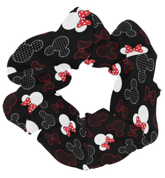 Mickey And Minnie Dots Hair Scrunchie