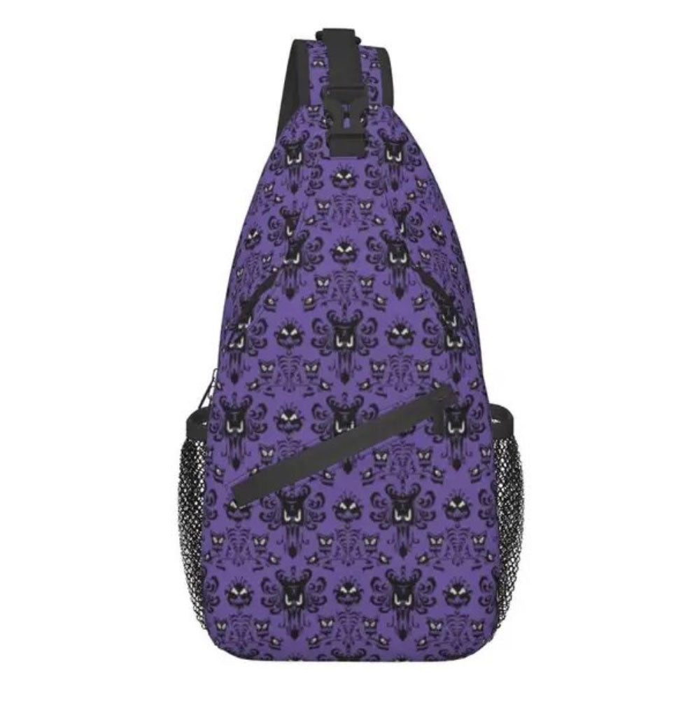 Haunted Mansion Wallpaper Disney Sling Shoulder Bag