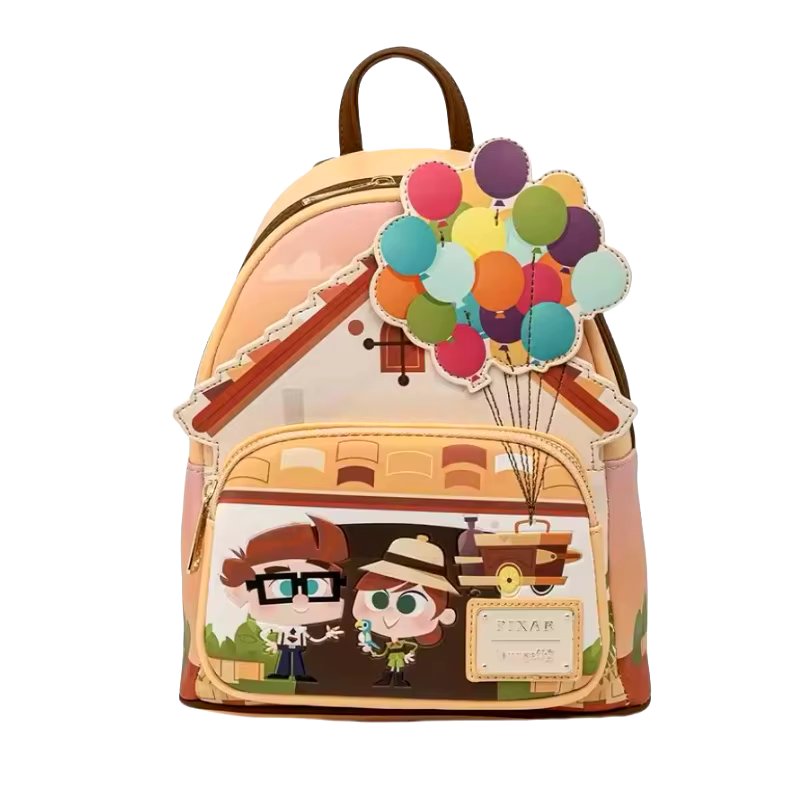 Disney Pixar UP Mini Backpack Carl and Ellie Young Old Balloons