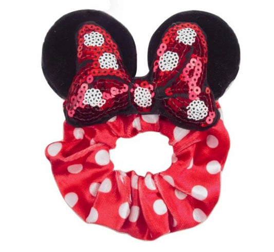 Red With White Polka Dots Scrunchie