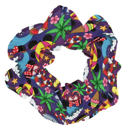 Mickey And Minnie Cruise Hair Scrunchie