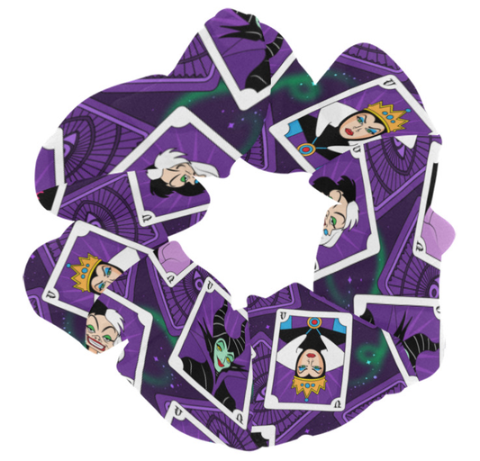 Villains Cards Hair Scrunchie