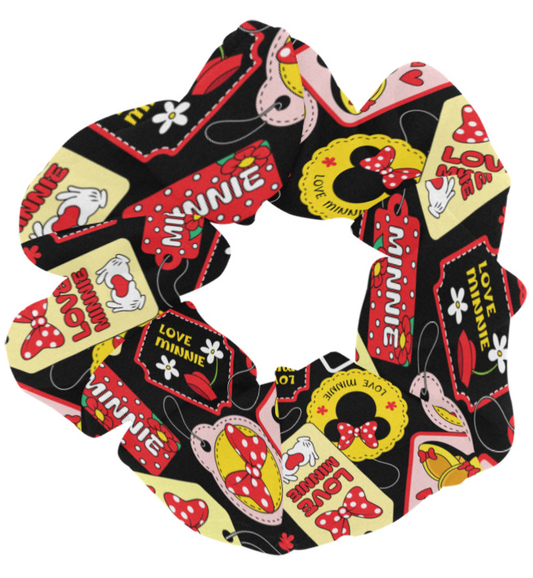 Minnie Tags Hair Scrunchie