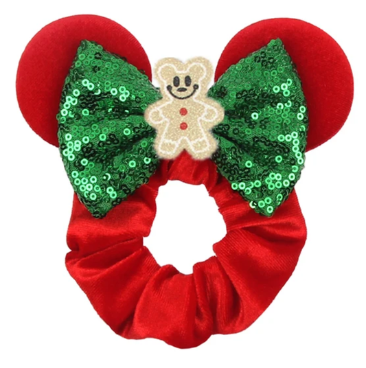 Christmas Mickey Scrunchie