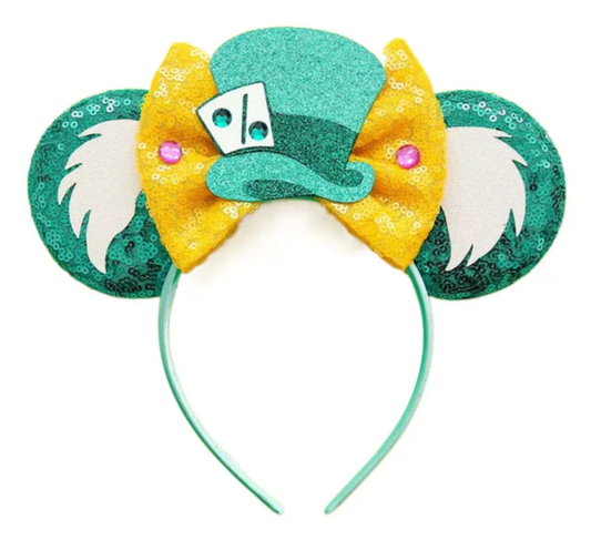 Disney Alice In Wonderland Mad Hatter Ears For Adults Headband Hair Accessory