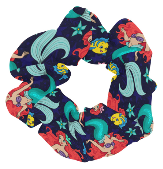 Disney Little Mermaid I Want To Be Where The People Hair Scrunchie