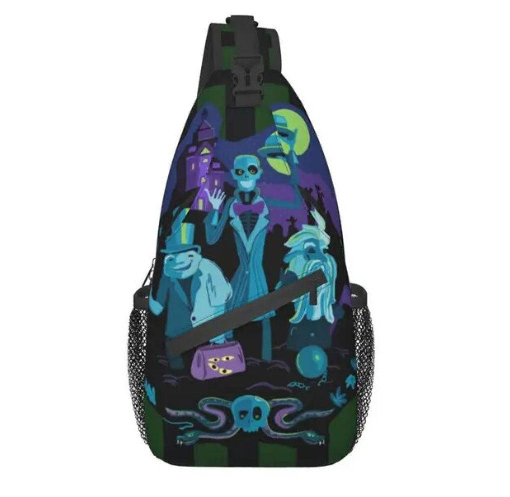 Haunted Mansion Hitchhiking Ghosts Disney Sling Shoulder Bag