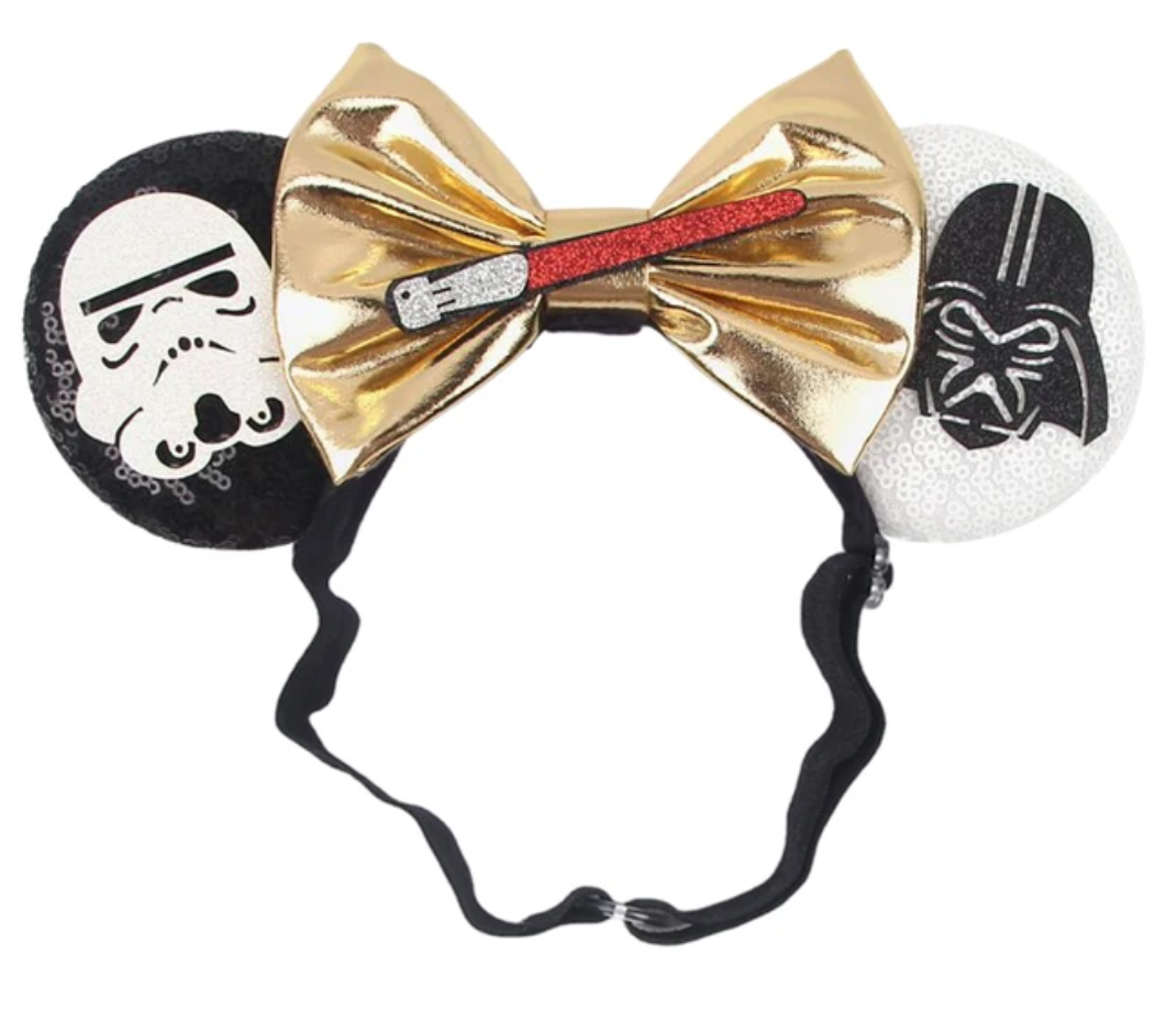 Star Wars Disney Mouse Ears Adjustable Elastic Headband For Babies, Kids, And Adults