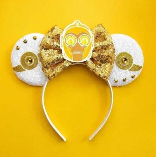 Star Wars C-3PO Ears For Adults Headband Hair Accessory