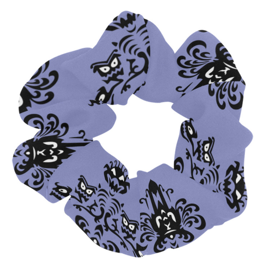 Haunted Mansion Wallpaper Hair Scrunchie