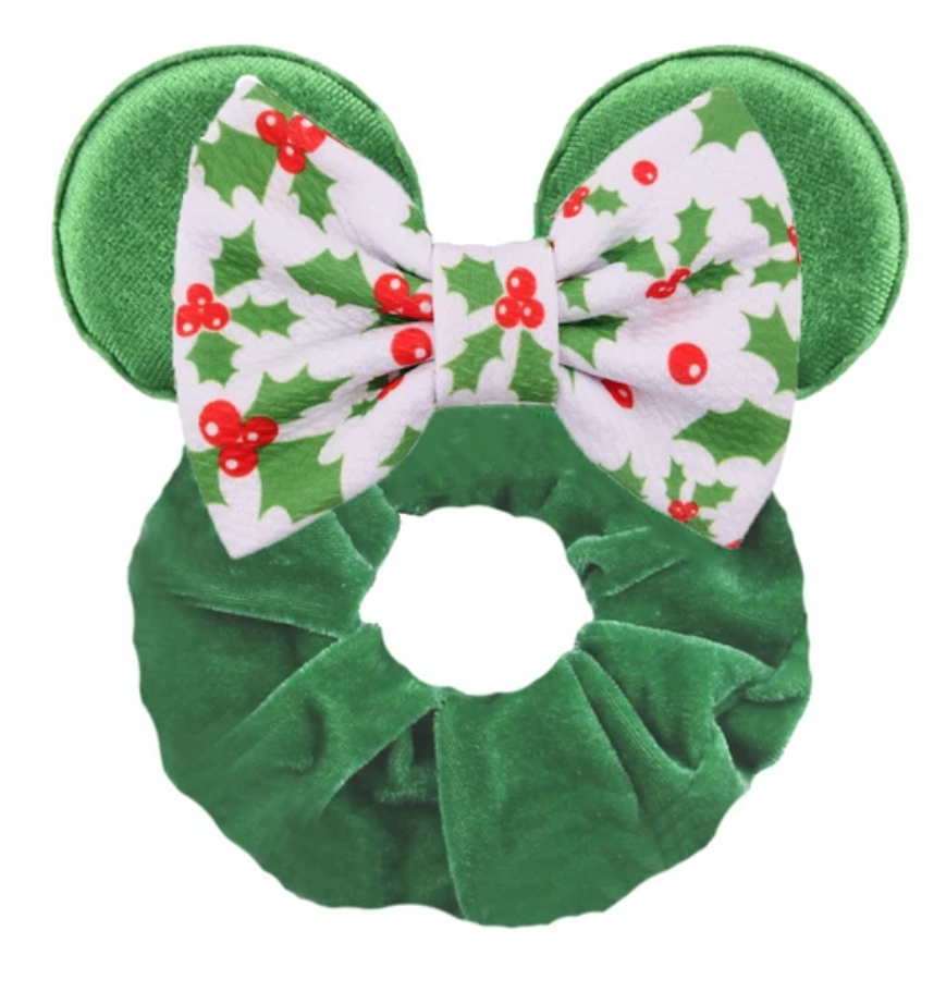 Christmas Holly Scrunchie