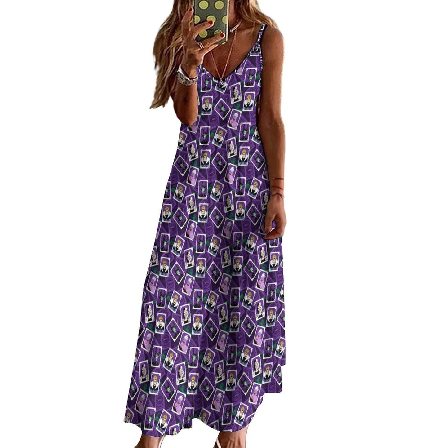 Villains Cards Women's Summer Slip Long Dress