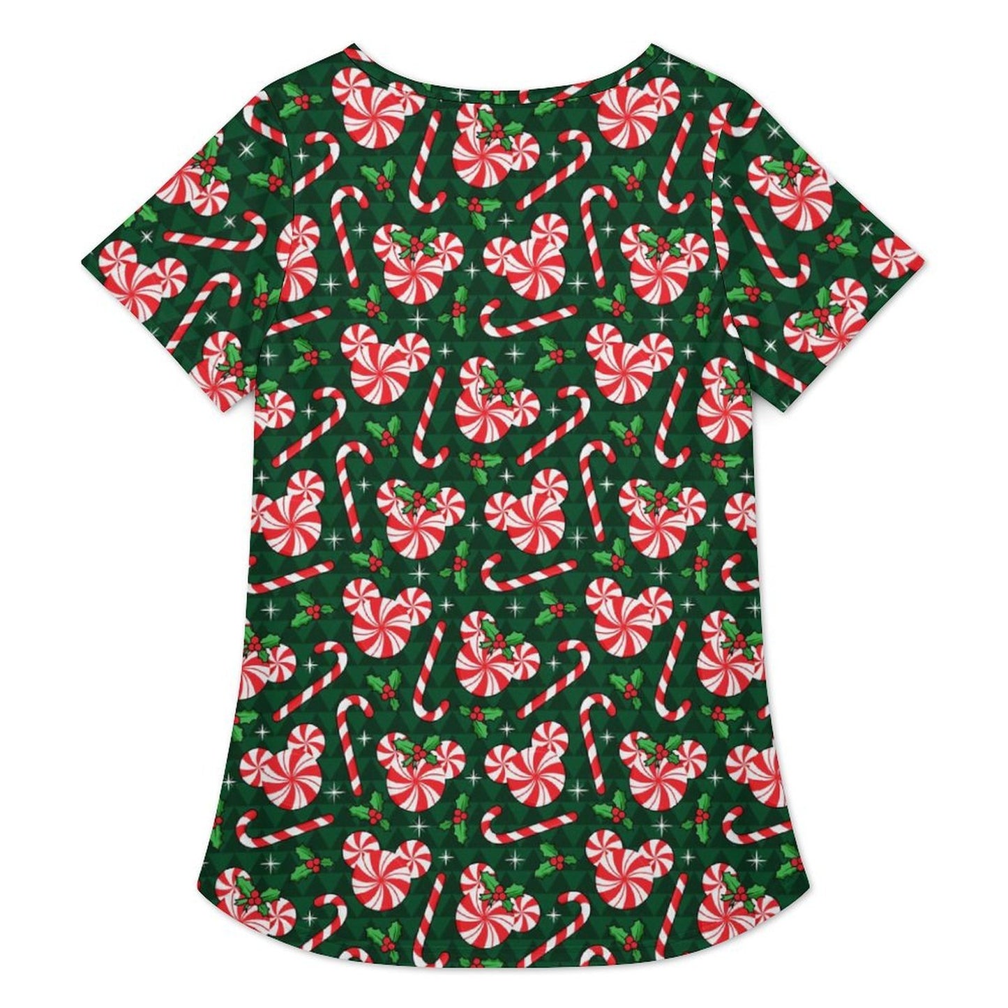 Christmas Peppermint Women's Crew Neck Tunic - Ambrie