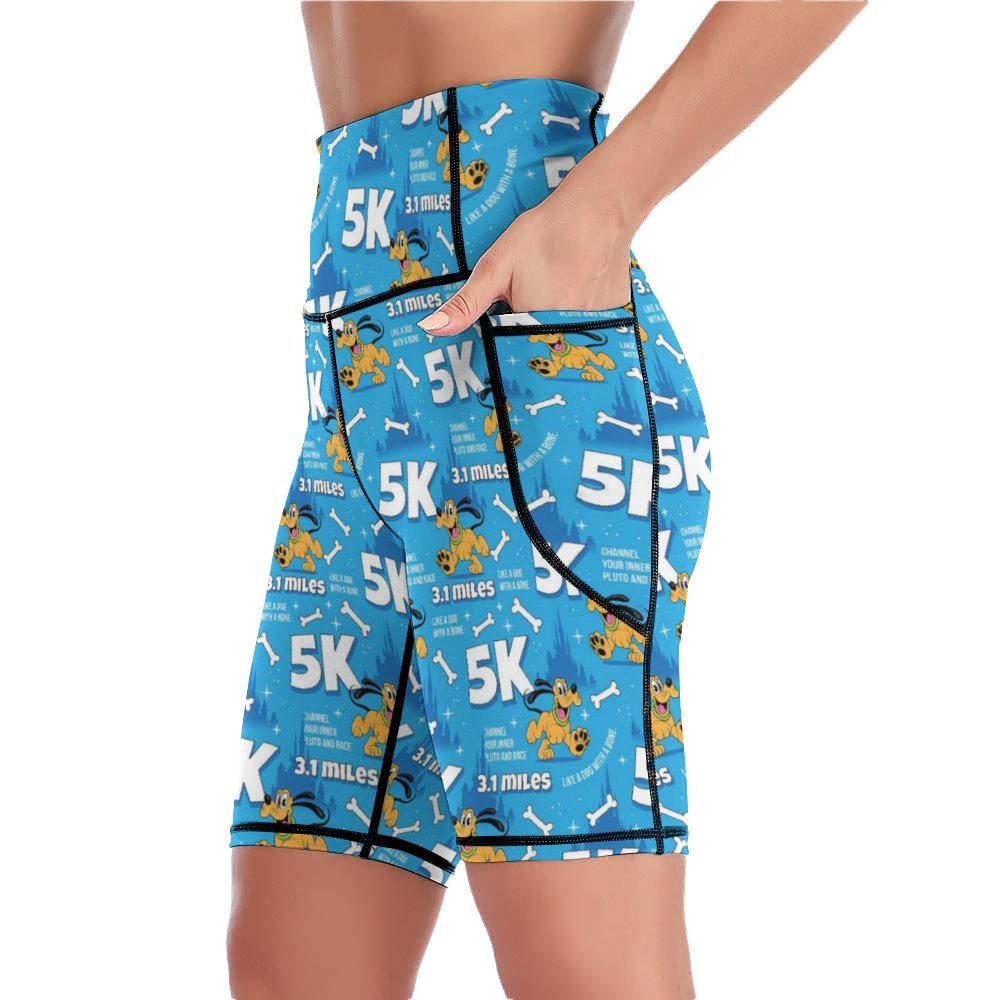 Pluto 5K Women's Knee Length Athletic Yoga Shorts With Pockets