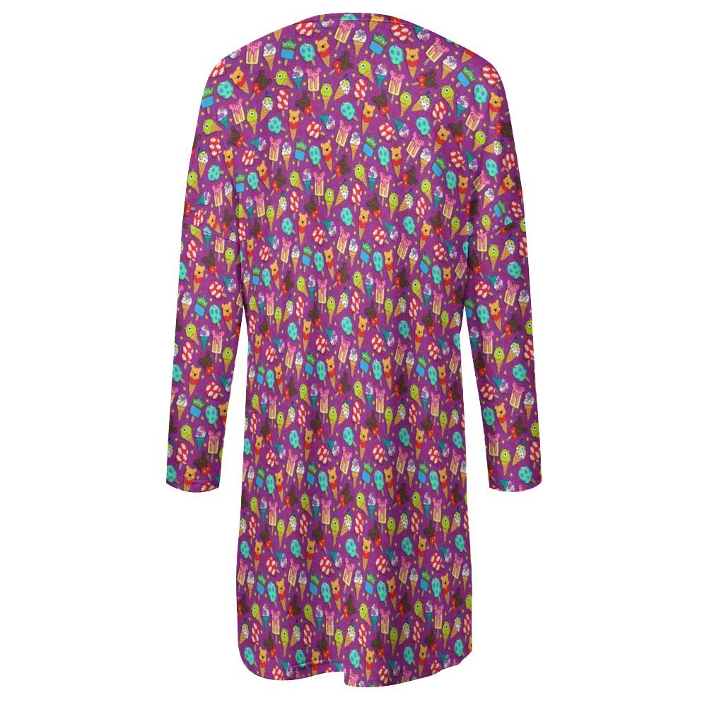 Ice Cream Women's Long Fit Sweatshirt With Pockets